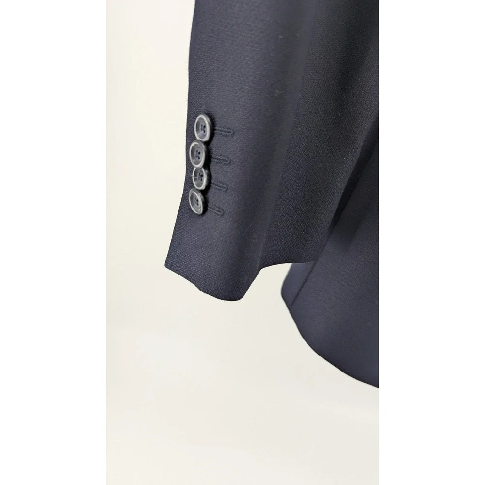 Ermenegildo Zegna Blazer Mens 42 Slim Fit‎ Navy Blue Wool Saks 5 Traveller Italy